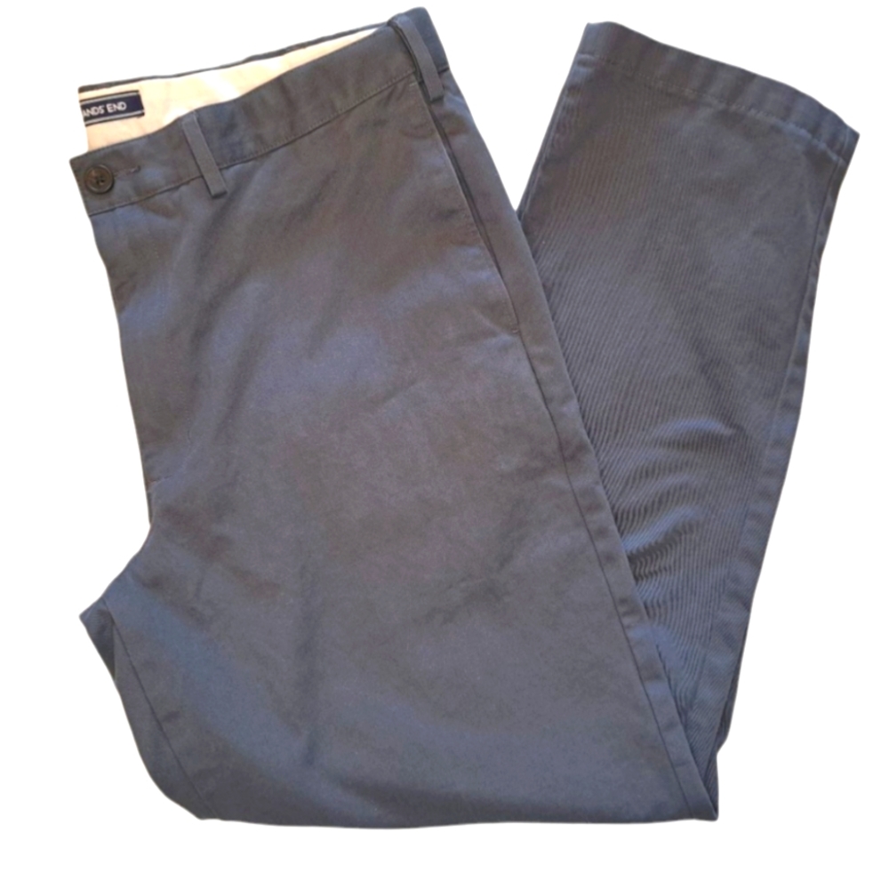 Lands' End Traditional Fit Gray Pants Size 37